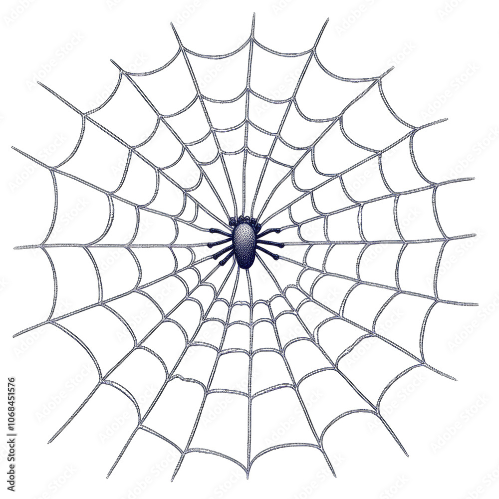 Obraz premium Spider Web Isolated on Transparent Background