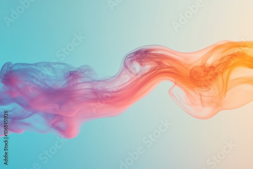 Flowing Colors: A Dreamy Abstract Composition of Soft Gradient Hues Blending Together in a Serene Background