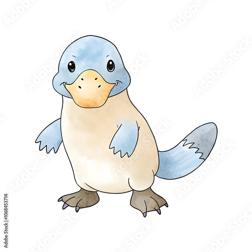 Cute Cartoon Platypus for Kids' Designs and Animal Themed Projects photo