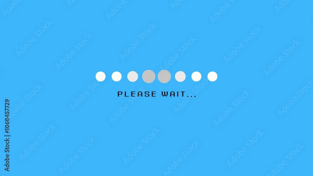 Wait Button Animation Please wait waiting animated animation pause screen intermission ...