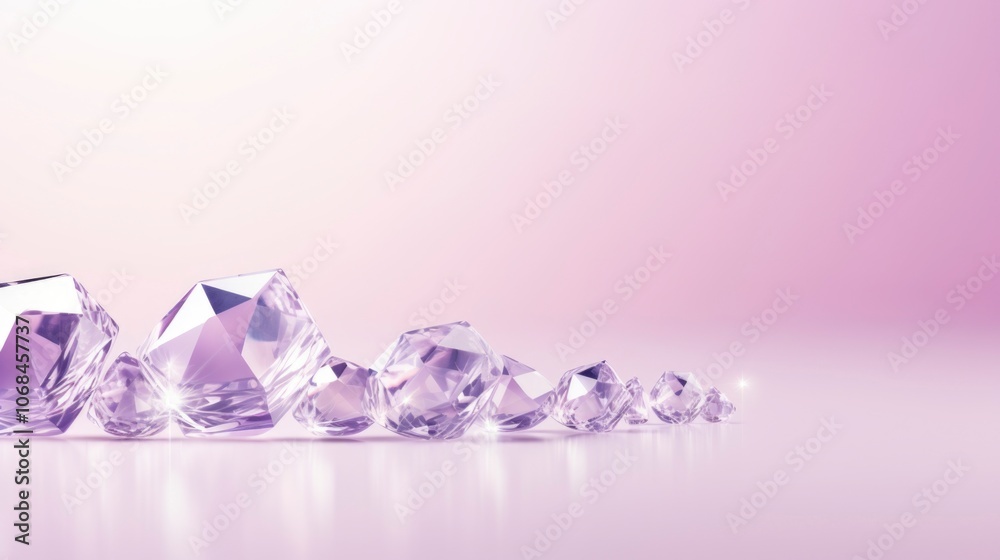Fototapeta premium Purple crystal closeup gemstone background
