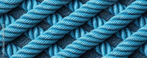 Abstract pattern of tangled ropes on a textured surface, symbolizing complexity and interconnectedness photo