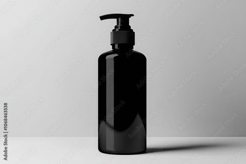 Shampoo bottle shape product mockup scene Shampoo bottle shape product mockup scene