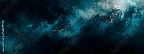 Wallpaper Mural Elegant social media banner design in matte obsidian with faint teal highlights, creating a mysterious and modern vibe Torontodigital.ca