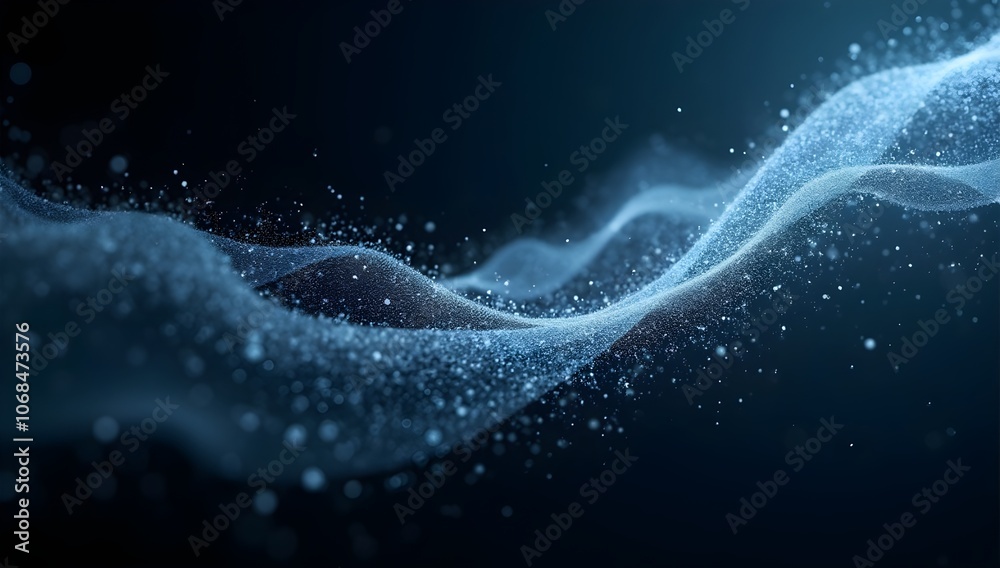 Digital wave with sparkling particles for web design and digital backgrounds Digital wave with sparkling particles for web design and digital backgrounds