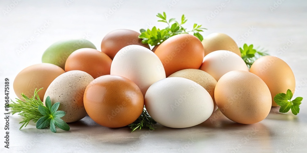 Fresh Organic Eggs Pack on White Background - High-Quality Food Photography for Culinary Use, Recipes, Healthy Eating, Farm Fresh Produce, Egg Dishes, Breakfast Ideas, Stock Image Fresh Organic Eggs Pack on White Background - High-Quality Food Photography for Culinary Use, Recipes, Healthy Eating, Farm Fresh Produce, Egg Dishes, Breakfast Ideas, Stock Image