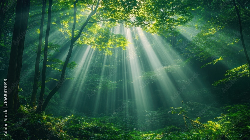 Obraz premium Sunlight Through The Trees