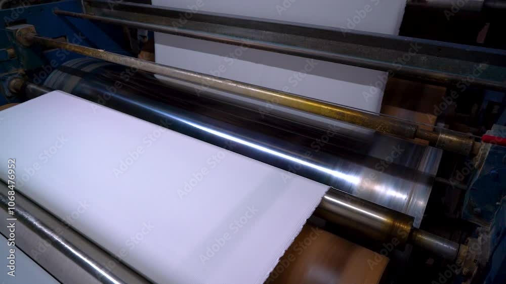 Closer look at a textile industry machine Closer look at a textile industry machine