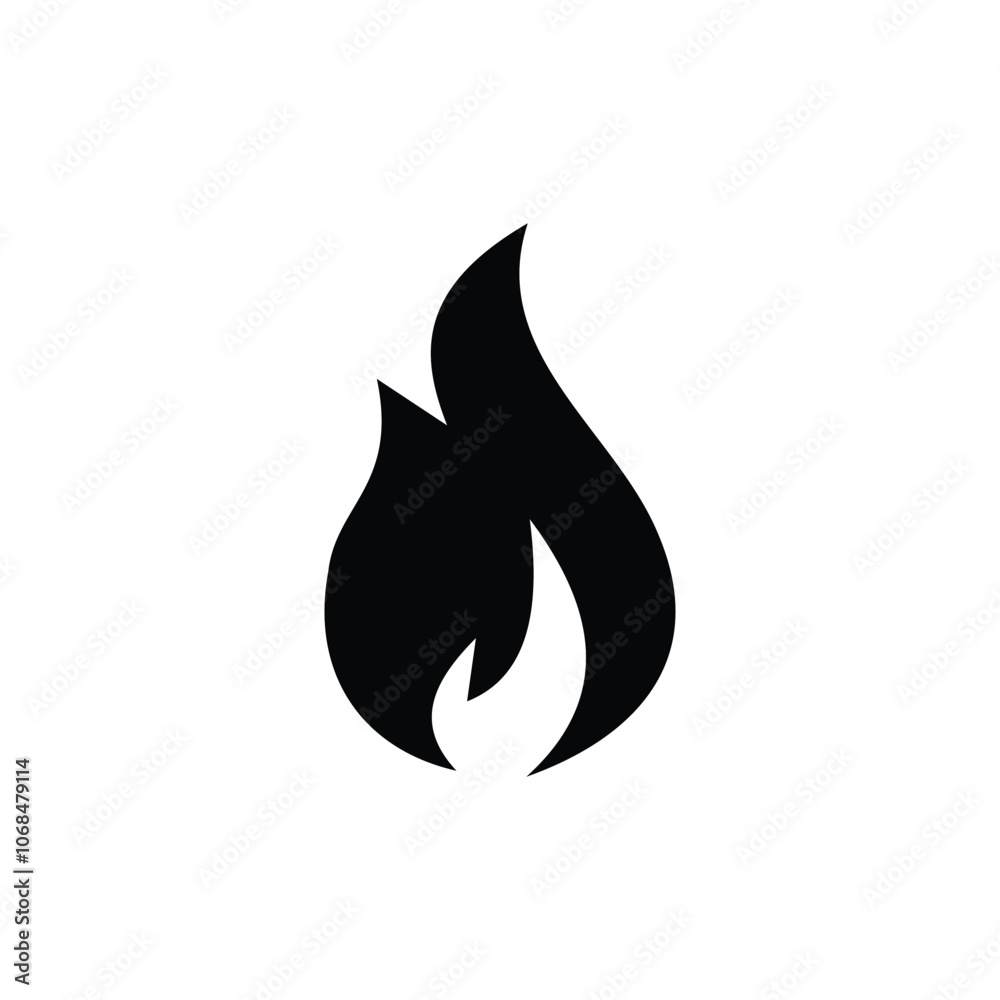 black and white minimalist fire icon suitable for website design black and white minimalist fire icon suitable for website design