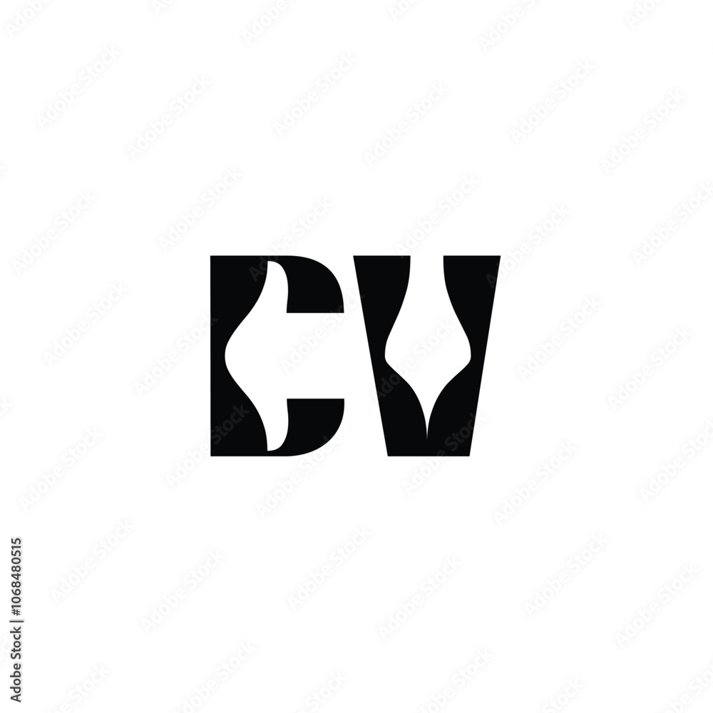 CV monogram logo design letter text name symbol monochrome logotype alphabet character simple logo CV monogram logo design letter text name symbol monochrome logotype alphabet character simple logo