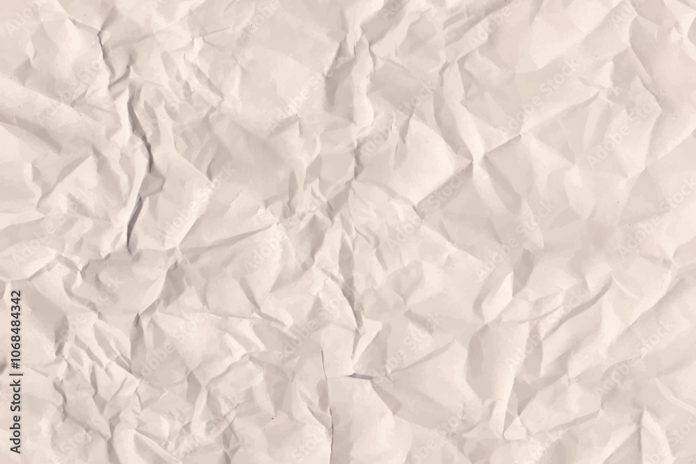 Obraz premium Crumpled brown recycled paper background. Old brown vintage wrinkled paper sheet
