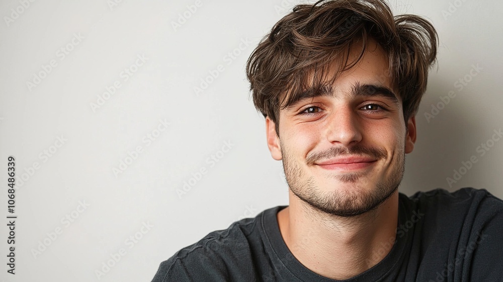 Fototapeta premium Confident Young Man Smiling at the Camera