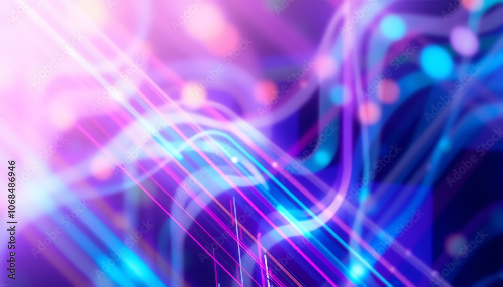 Glowing blue fractal lines curve through space, creating a futuristic, artistic, colorful abstract background Glowing blue fractal lines curve through space, creating a futuristic, artistic, colorful abstract background
