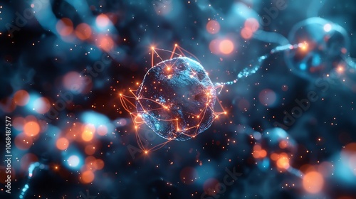 Dysprosium Dy image of dysprosium atoms focusing electron configuration and their use in magnets and lasers Highlight the role of dysprosium in nuclear reactors and hard disk drives photo