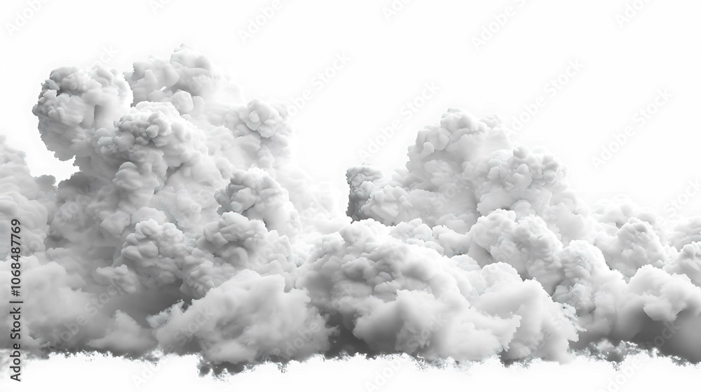 A large white cloud of smoke or fog, with a turbulent, billowing texture. A large white cloud of smoke or fog, with a turbulent, billowing texture.
