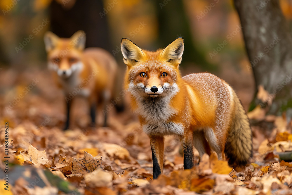 Fototapeta premium Wild animal in natural habitat generative AI technology