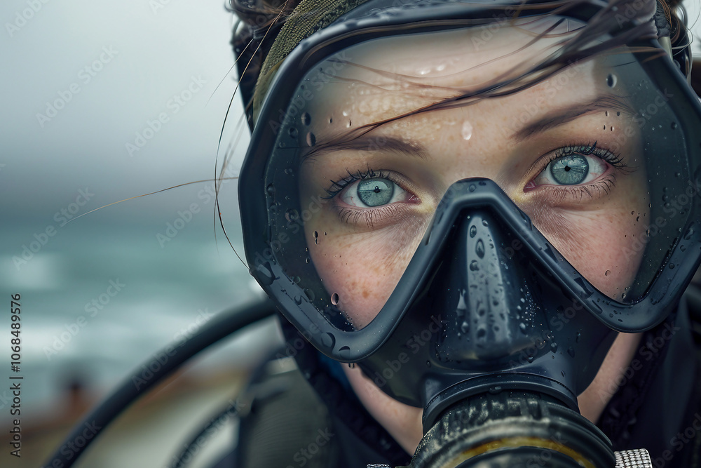 Professional diver exploring underwater life world flora fauna, Generative AI Professional diver exploring underwater life world flora fauna, Generative AI