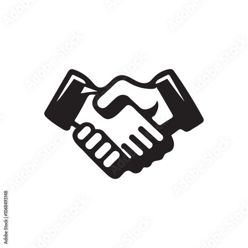 handshake icon vector illustration