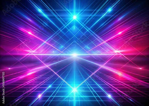 Luminous Neon Rays on Abstract Background for Tech Startup Visuals