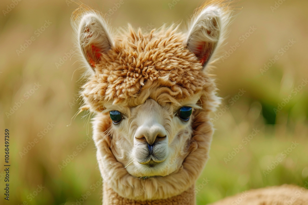 Generated AI portrait of cute alpaca lama Generated AI portrait of cute alpaca lama
