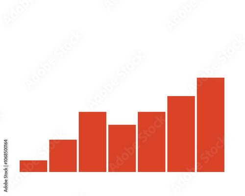 Free Download Red graph bar. Vector simple color flat illustration.  - GFXLoad