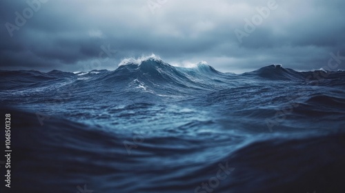 Atlantic ocean waves under a cloudy November sky, creating a peaceful, introspective mood