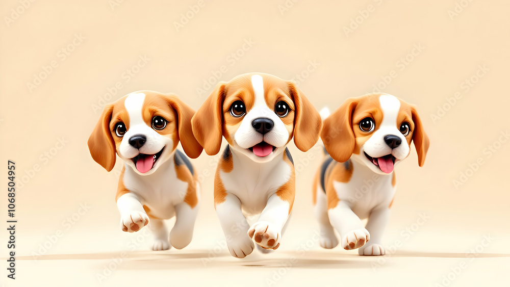 Beagle puppy walking Beagle puppy walking