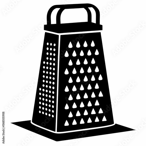 black grater vector silhouette illustration on a white background