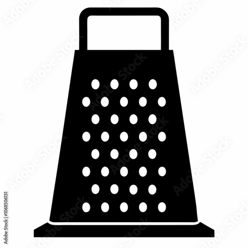 black grater vector silhouette illustration on a white background