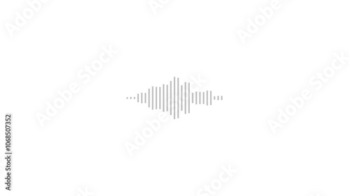 Audio waves on an oscilloscope. Looped 4K animation on a white background