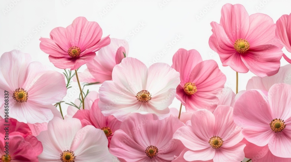 Pink Cosmos Flower Blooms Pink Cosmos Flower Blooms