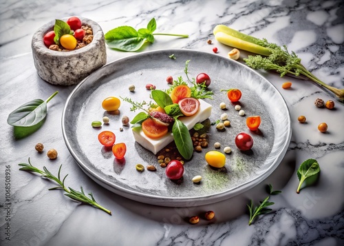 Modern Grey Marble Texture with Light Rock Stone for Elegant Food Photography Backgrounds and Stylish Culinary Presentations