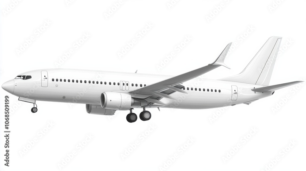Passenger Airplane in Flight Passenger Airplane in Flight