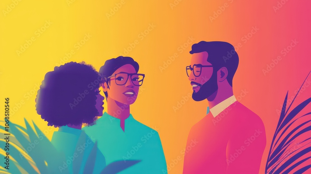 Diverse team collaborating in a modern office, sharing ideas and brainstorming innovative solutions together. Diverse team collaborating in a modern office, sharing ideas and brainstorming innovative solutions together.