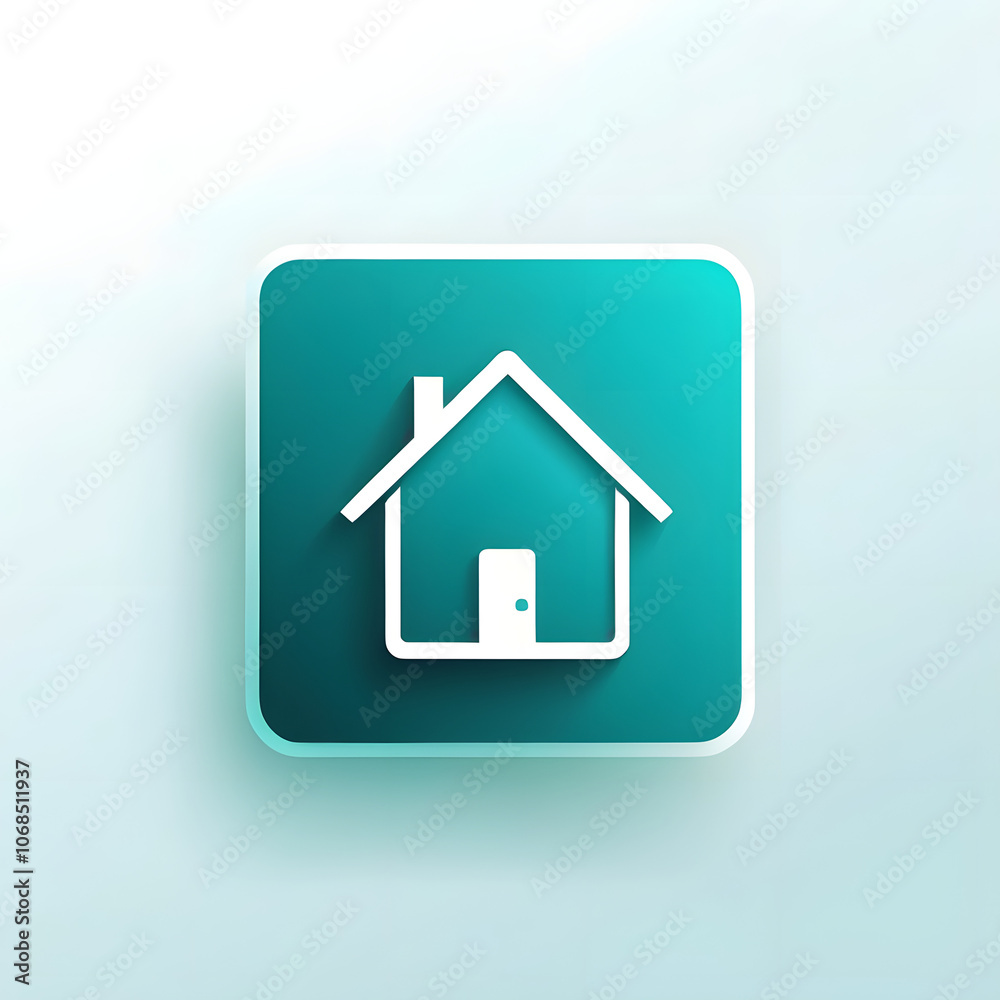 home icon on blue background home icon on blue background