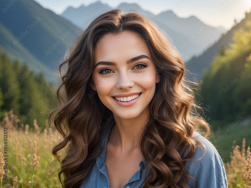 Portrait: Glückliche junge Frau in der Natur Portrait: Glückliche junge Frau in der Natur