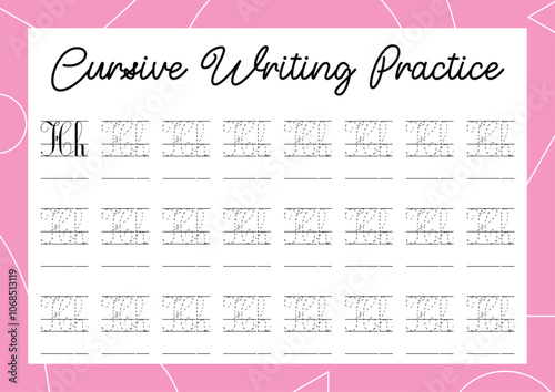 A-Z Cursive Alphabets Worksheet for Kids Handwriting Practice, Ready to Print A4 Size Worksheet
