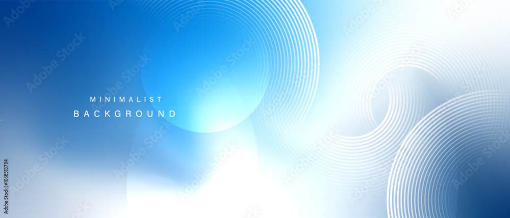 Gradient abstract background with circular line patterns. Vector illustration.