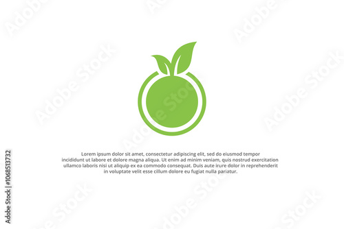 Eco friendly product brand logo circle blank space