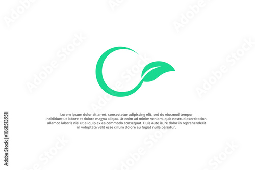 Eco friendly product brand logo style leaf