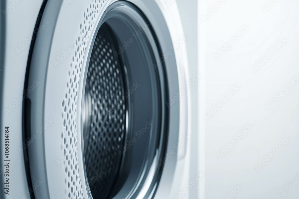 Close-Up of Modern Washing Machine Drum Close-Up of Modern Washing Machine Drum