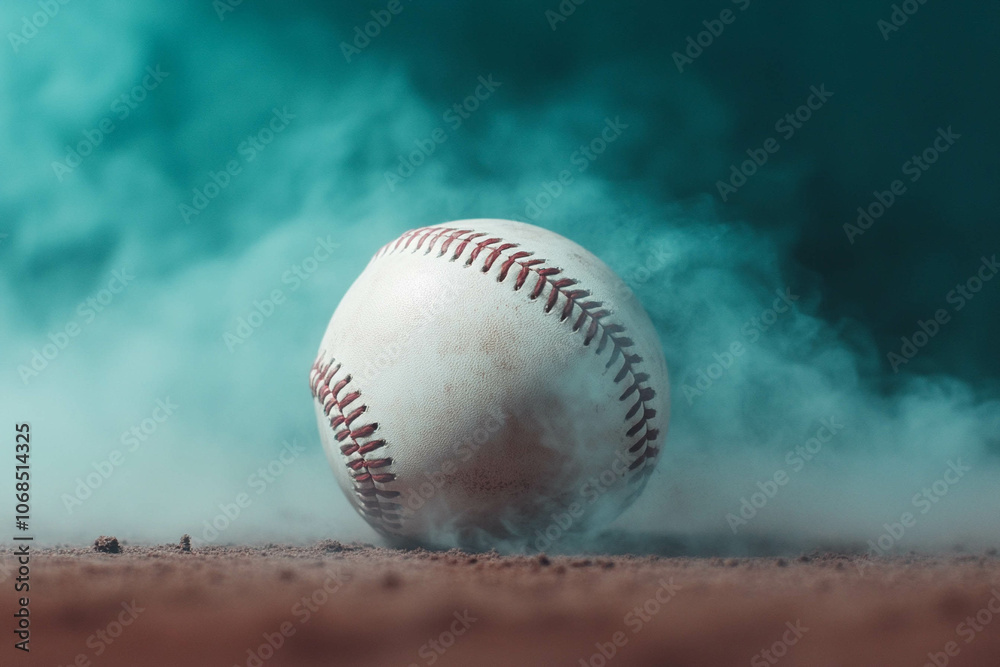 Baseball Rolling in Smoke Baseball Rolling in Smoke