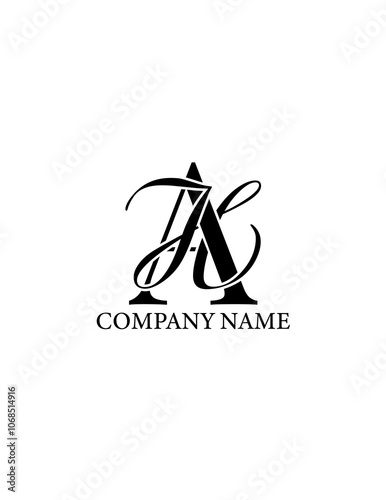 AH Letter Logo Design photo