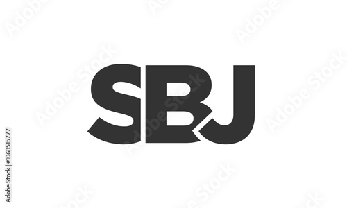 SBJ logo design template with strong and modern bold text. Initial based vector logotype featuring simple and minimal typography. Trendy company identity. Free Download SBJ logo design template with strong and modern bold text. Initial based vector logotype featuring simple and minimal typography. Trendy company identity. - GFXLoad