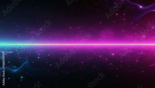 Abstract Cosmic Background with Pink and Blue Glow