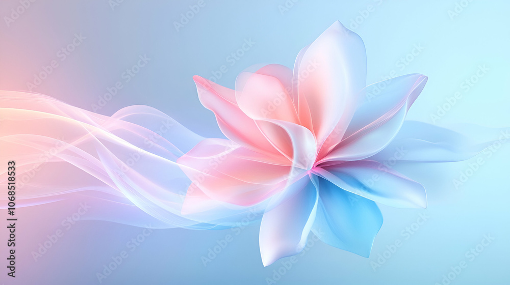 An abstract representation of a flower garden, with petals transforming into waves of neutrons and electrons An abstract representation of a flower garden, with petals transforming into waves of neutrons and electrons