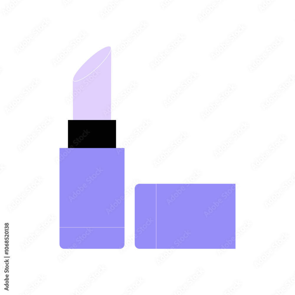Lipstick In Flat Vector Illustration Symbolizing Beauty, Cosmetics, And Fashion, Isolated On White Background Lipstick In Flat Vector Illustration Symbolizing Beauty, Cosmetics, And Fashion, Isolated On White Background