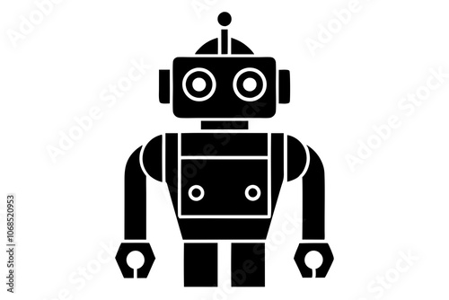 AI Robot Artificial Intelligence Icon -vector illustration