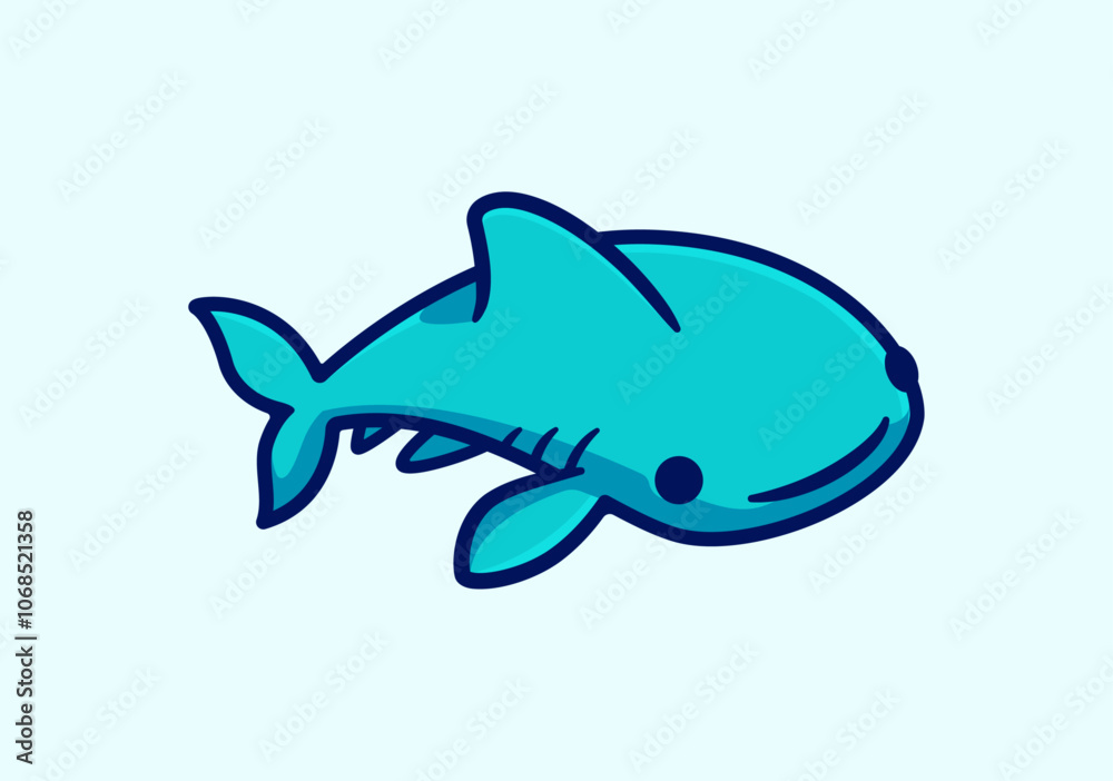 Playful and Cute Cartoon Shark Character Design for Children’s Products Playful and Cute Cartoon Shark Character Design for Children’s Products