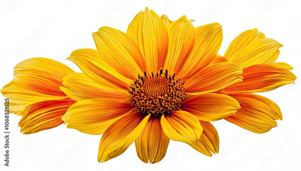 Yellow flower cutout isolated on a clear background Yellow flower cutout isolated on a clear background